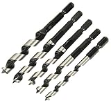 E-Value 六角軸 先三角タイプ 木工用 インパクトドリルセット 6・7.5・8・8.5・10mm 5本組 EDSW-5