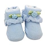 0-6ヶ月の赤ちゃんブルーロータスリーフトリムソックス