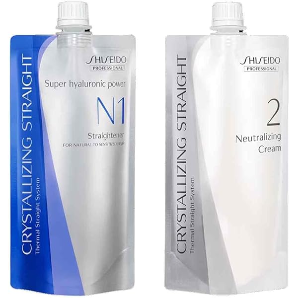 Amazon.co.jp: 資生堂 クリスタライジングストレート α H 1液 ＆ 2液