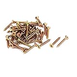uxcell　セルフタッピングネジ　金属素材　フラットヘッド　4mmx30mm　50枚入り