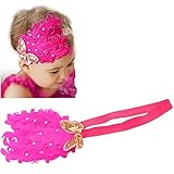 Housweetyバラ色 ベビー　キッズ 赤ちゃん　カチューシャ　ヘアアクセサリー　ヘアバンド ヘッドバンド　羽　髪飾り 子供服 出産祝い 結婚式 プレゼント ギフト 伸縮性がある 　かわいい　ホット