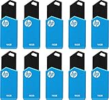 HP 16GB v150w USB 2.0 フラッシュドライブ 10個パック。