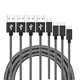 USB Type C ケーブル【4本セット 1m+2m+2m+3m】タイプc 充電ケーブル 急速充電 デニム生地 超耐久 USB A to USB C ケーブル データ転送 iPhone 16 Pro Max iPhone 15 Plus Galaxy Xperia AQUOS Pixel Arrows Huawei 等の各種Type C機器対応 (ブラック)