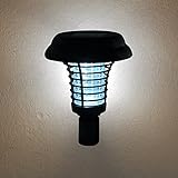GEEDIAR 電撃 殺虫器 屋外 ソーラー 充電式 蚊取り器 誘虫灯 捕虫機 UVライトで虫を誘い 自動点灯/消灯 ガーデンライト