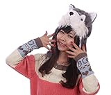 Honeystore 2018年 着ぐるみ 帽子 戌年 戌 干支 年賀状 撮影 写真 かぶりもの 犬 シベリアンハスキー 狼
