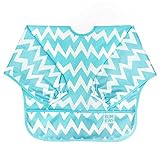 Bumkins Waterproof Sleeved Bib, Blue Chevron (6-24 Months) by Bumkins