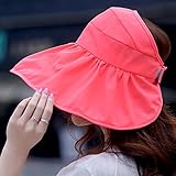 Hatrita-J 帽子さん日除け帽夏の砂浜に沿って晒太陽潮日焼け止め大折りたたみ麦わら帽 g