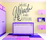 Design with Vinyl RAD 729 1 Such A Big Miracle In Such A Little Girl Baby Bedroom Quote Wall Decal, 