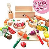 サクッと切れる ままごと ハイブリッド 木のままごと マグネット クッキング 知育玩具 食育 ごっこあそび (HBクッキングセットEX)