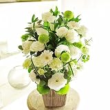 [KY92-1]供花アレンジメント　G&W Basket（グリーン・白系）＜　自宅のお供え花　仏壇花　枕花に　＞