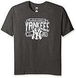 MLBニューヨークヤンキースレディースTeam Short Sleeved画面Tシャツ、1 x、チャコール/ヘザー