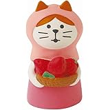 デコレ(Decole) デザイン小物 いちご狩り猫 2.5×2.8×H4.6cm コンコンブル concombre ZCB-59011