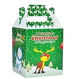 10クリエイティブクリスマスギフトボックス、緑のエルクと雪だるま