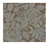 York Wallcoverings Wind River Large Scale Contemporary Gardenias 8 x 10 Wallpaper Memo Sample Mocha/