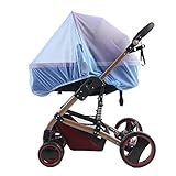 トトハウス(TOTO HOUSE) 汎用ベビーカー蚊帳 虫除け 細密ネット (青)