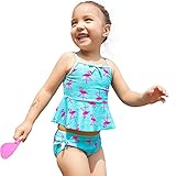 スプリット水着入浴ビキニスーツ衣類水着 (Color : Blue, Size : 8 110-125cm)
