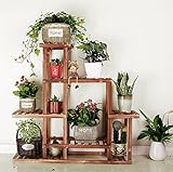 木製植物フラワーディスプレイスタンド木製ポットシェルフ収納棚屋外屋内多段ポットホルダー