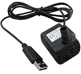 Yeeco水ポンプブラシレスDCミニ水中ポンプ水族館魚噴水水水耕栽培, DC 3.5-9V powered(6V/9V) Y1300062CA 