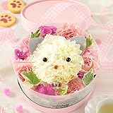 BunBunBee ペットフラワー♪アレンジ「にゃんこと季節の花」ピンクの小箱