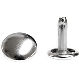 両面特大カシメ シルバー 頭13mm 50セット (足15mm(長足)