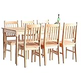 arne ダイニングテーブルセット ダイニングテーブル ダイニングチェア 6人用 Queen 150T DC-05 7点