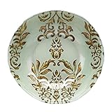 赤ザクロ4943 – 6ダマスクSide Bowls Set / 4 7.5インチ、ターコイズ/ゴールド