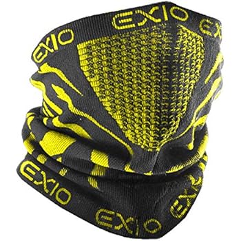 EXIO(エクシオ) ネックウォーマー フリーサイズ 冬 防寒 防風 バイク 花粉 スポーツ 速乾 ブラック（イエロー）