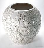 手彫り花器 13号　（信楽焼・花瓶・花入れ・花器・壺・壷・水盤・フラワーポット・フラワーベース・Z）