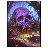KABINKA MTGカードスリーブ - 100枚パック 標準サイズパック クリアフロント&マット仕上げ 背面 スカル付き、マジックザギャザリングTCG用プレミアムスリーブ