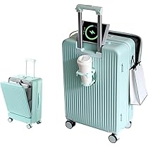 キャリーケース フロントオープン 機内持ち込み usbポート カップホルダー付 楽天市場】スーツケース フロントオープン 機内持ち込み 前開き