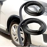 [TradeWind] フェンダーモール オーバーフェンダー アーチ ゴム製 ツライチ ハミタイ対策 キズ防止 車 1.5ｍ 2本セット（黒）
