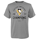 NHL Pittsburgh Penguins Boys – クラシックChamp半袖Tシャツ、ヘザーグレー、XL (18 )