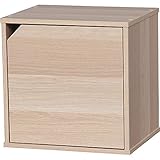 アイリスオーヤマ カラーキュビック幅34.9×奥行29×高さ34.4cm ナチュラル ドア付 CQB-35D