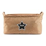 Minime Jute Storage Basket Bin Foldable Jute Basket with Handles for Easy Carrying 20 LONG x 14 WIDE