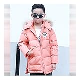 冬　ダウンジャケット　保温性よく　厚くする　ファッション　軽快　着心地良い　ピンク　150cm