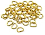 2[D08] 100個入 Dカン 8.5mm Dリング 特小 レザークラフト 金具 内径8.5mm キーホルダー パーツ バッグ ストラップ 金具 D型 カン／ ニッケルシルバー