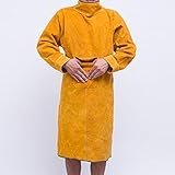 NUZAMAS 大判タイプ 牛革 溶接用 エプロン 防炎 溶接 防護服 やけど 対策 耐熱 ツールポケット 115cm