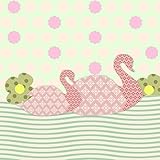 Green Leaf Art Swans Canvas Art [並行輸入品]