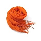 全16色 日替わりコーデに さらさらカラーストール 夏の必需品 (12,オレンジ )