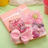 ベビー ヘアアクセサリー 出産祝い ギフト結婚式 内祝い ギフト ハーフバスデー ドレス 赤ちゃん 髪飾り ヘアークリップ　ヘアクリップ キュート プレゼント (ピンク)
