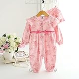 ツーウェイオール カバーオール おそろいの帽子付き 長袖 女の子 60 70 80 入園式 卒園式 結婚式 (80, ピンク)