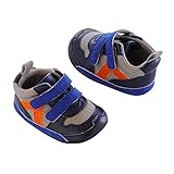 Carter's ユニセックス・アダルト Carter's Baby Boy Soft Sole Sneaker, Blue/Grey/Orange, 9-12 Months カラー: ブルー