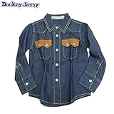 Donkey Jossy（ドンキージョシー） デニム「ネルウエスタン風」シャツ・ネイビー 【1603】【C】 100 ネイビー(N)