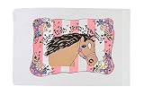 Toddler Pillowcase - Horse - pink stripe [並行輸入品]