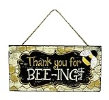 Honey Bee Inspirational Saying Decorative Hanging Signs