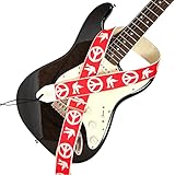 D'Andrea ダンドレア Ace Guitar Straps ACE-6 Red Peace-Dove ギターストラップ