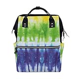 Alaza Tie DyeバックパックMummy Nappy旅行ナースバッグスクールバッグトートバッグ L