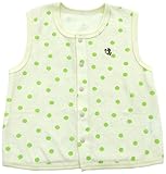 アンナニコラ 水玉 パイル ベスト 90~100cm オフグリーン 8144 A18 日本製