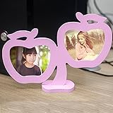 おしゃれ　写真たて　アップル形　カップル　赤ちゃん 写真スタンド　フォトフレーム　インテリア　コーディネート　ピンク
