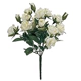 MAGIQ 東京堂 上質な造花  ブレンドローズブッシュ   WHITE FM007628-001